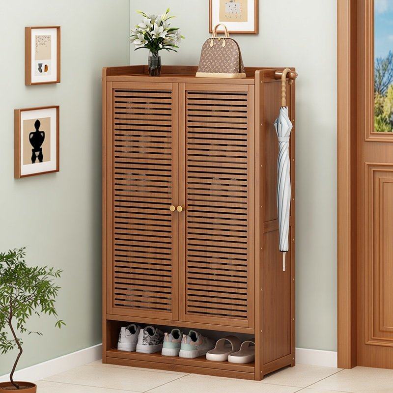 双门鞋柜家用入户玄关多层大容量楠竹鞋子收纳柜防异味透气鞋架子,住宅家具,鞋架,淘宝优惠券,粉丝福利购,淘宝优惠卷