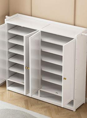 白色轻奢鞋柜家用门口室内简易多层鞋架2023新款爆款宿舍出租屋用
