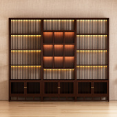 博古架实木中式 茶叶展示架茶室摆件多宝阁茶柜茶具收纳架布置架子