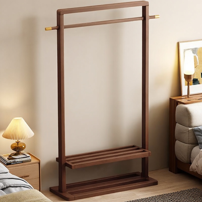 实木衣帽架落地卧室开放式挂衣架