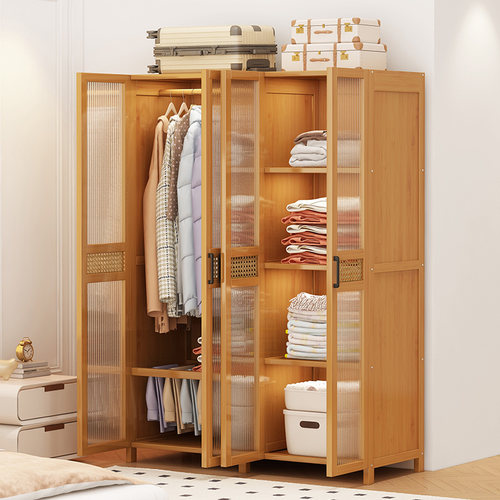 衣柜卧室家用简易组装儿童实木衣