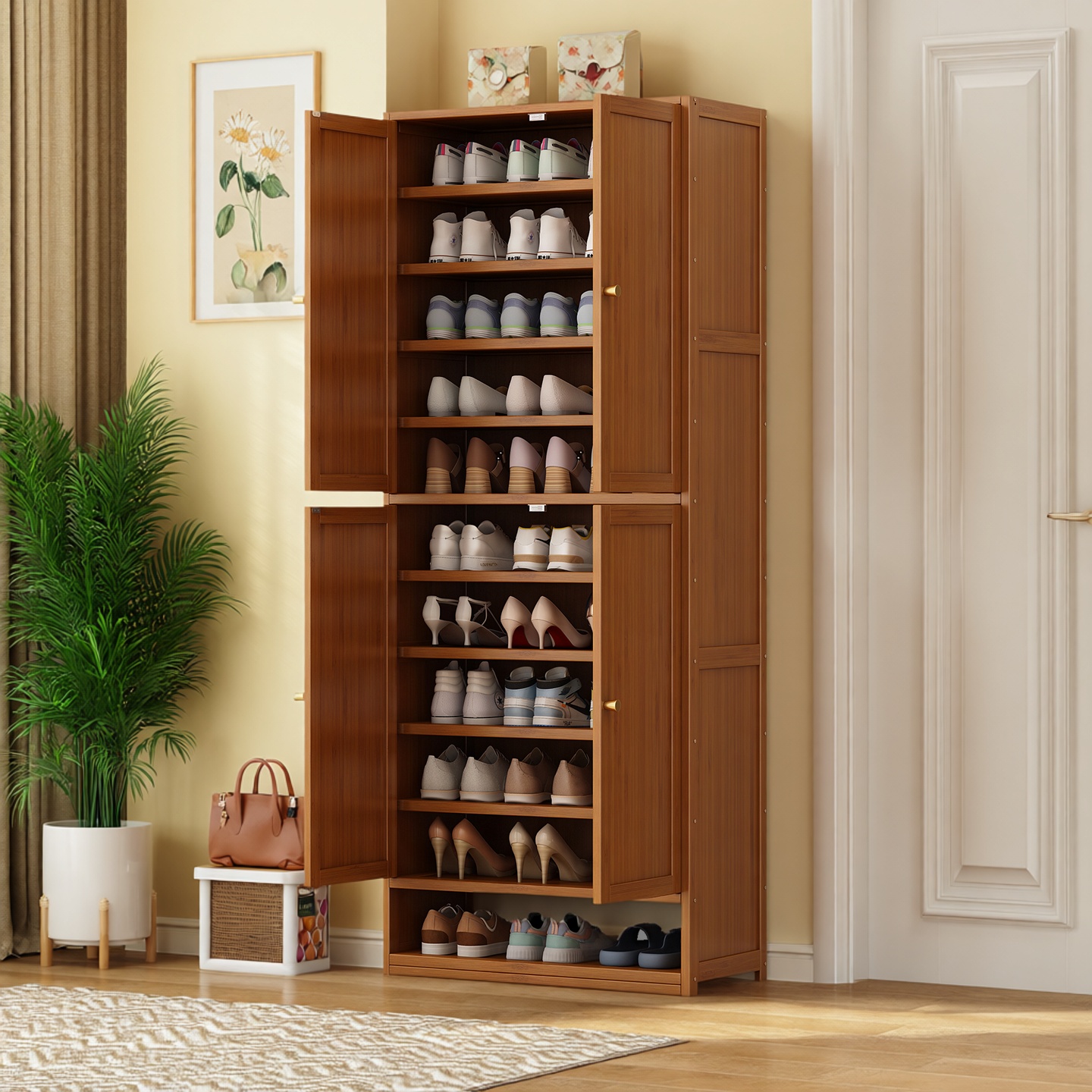 简约多层鞋柜家用门口入户收纳柜