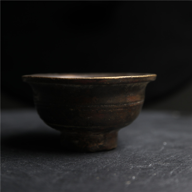〓包老〓精品西藏明代利玛铜老供灯藏式铜灯盏包浆皮壳酥油灯