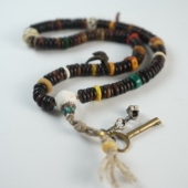 包老西藏民手捻老紫檀念珠108颗佛珠项链藏式 脖挂原创搭配设计