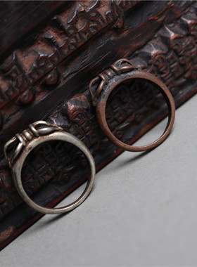 西藏传多吉杵小金刚杵戒指圈戒环