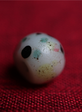 〓包老〓古法手工烧制清代黑红黄绿色点彩琉璃散珠串配珠圆腰珠子