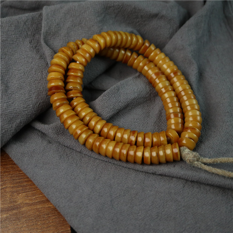 12mm大尺寸款西藏天然牦牛骨雕刻佛珠108手串藏式玛尼珠骨串配珠