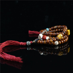 包老西藏传纯手盘原装老星月菩提子100颗大圆满藏式风格设计搭配