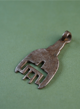 包老西藏传精品尸陀林主铁雕老钥匙吊坠diy包挂配饰挂坠像巨人