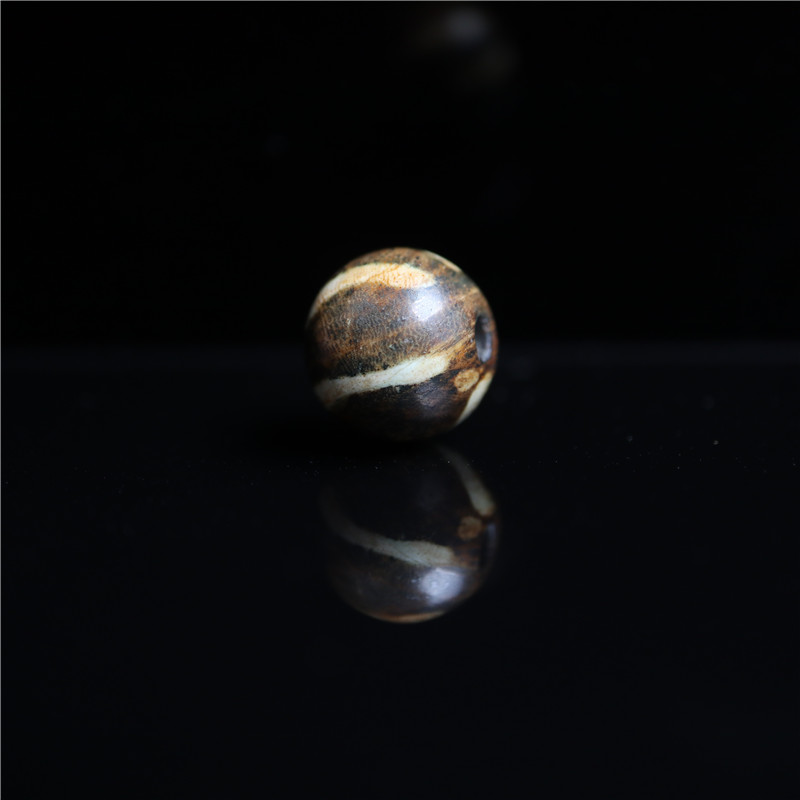 〓包老〓千年邦提克硅化木化石六线邦提克圆珠穿珠子顶珠腰珠配珠