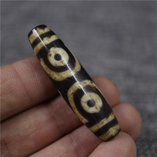 包老西藏手工清代老料器天珠宝盖三眼天珠锁骨链穿珠配珠散珠B06