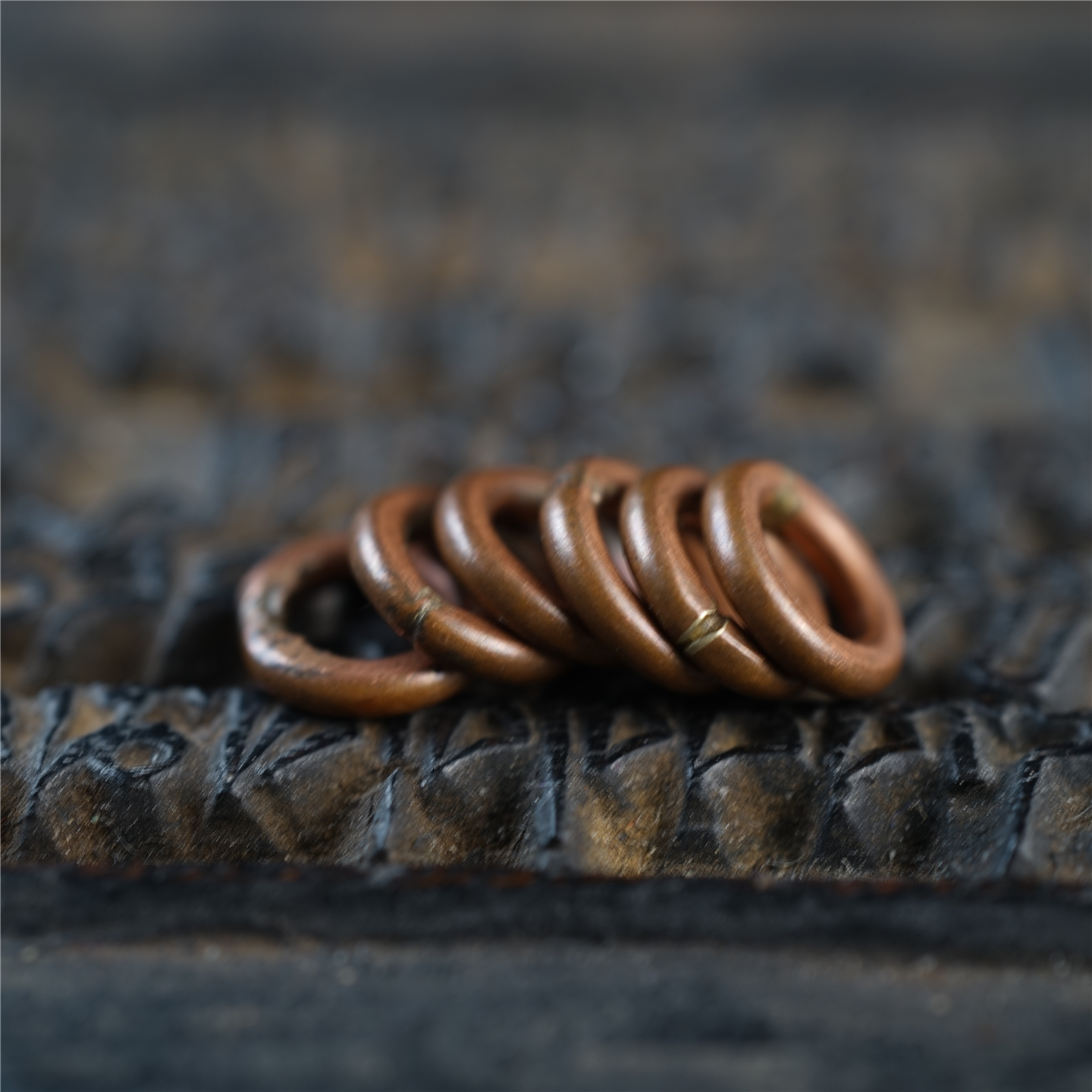 约10mm纯手工紫铜计数挂环藏式佛珠配饰垫片文玩侧挂环扣纯铜圈圈