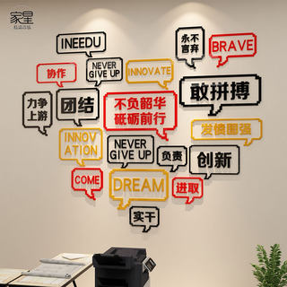 团队激励志语录墙贴公司标语贴纸企业文化办公室氛围布置墙面装饰