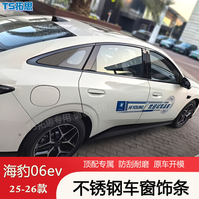适用于比亚迪海豹06ev车身饰条改装黑武士亮条车窗黑化饰条改装条