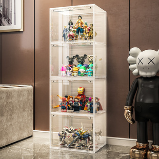 手办乐高展示柜模型玩具仿亚克力玻璃家用陈列架子积木透明收纳盒