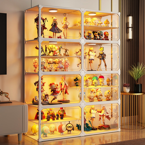 【硬层板●可分层】高透手办展柜