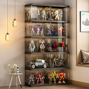 乐高手办亚克力展示柜玩具模型积木盲盒玩具置物架透明高达收纳盒