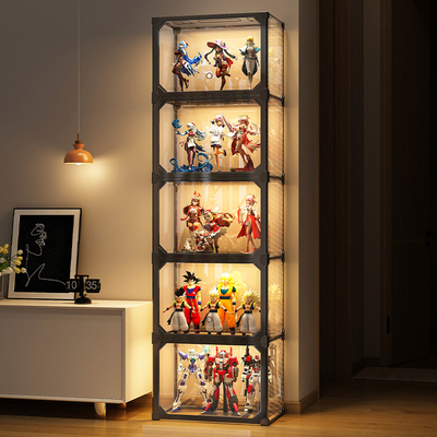 手办展示柜模型盲娃娃盒家用适用乐高透明高达儿童玩具积木展示架