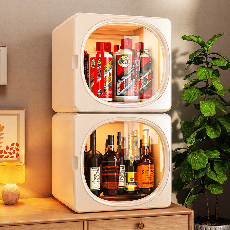 桌面酒架置物架家用宿舍迷你红酒柜格子展示架吧台小型酒格收纳柜