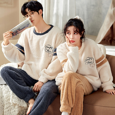 珊瑚绒睡衣青少年套装