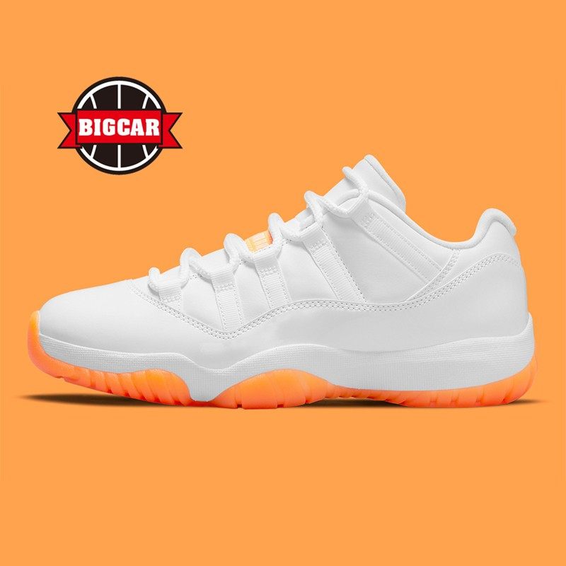 air jordan 11 low aj11 白橘 女款运动篮球鞋 ah7860-139