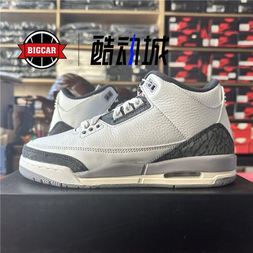 JORDAN白灰水泥AJ3休闲篮球鞋