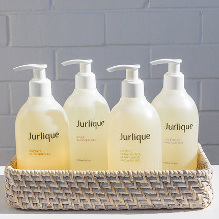 jurlique茱莉蔻玫瑰/薰衣草柑橘香氛保湿水嫩肤精油沐浴露300ml