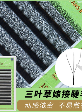 GLAMLASH0.07三叶草嫁接睫毛 自然浓密3D仙朵一秒开花假睫毛