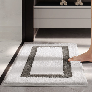 浴室强吸水地垫厕所门口防滑垫子家用毛绒地毯卫生间速干脚垫加厚