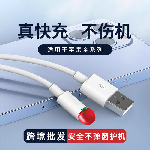 适用苹果数据线快充iPhone14/12/11/13/6s/7/8plus手机充电线