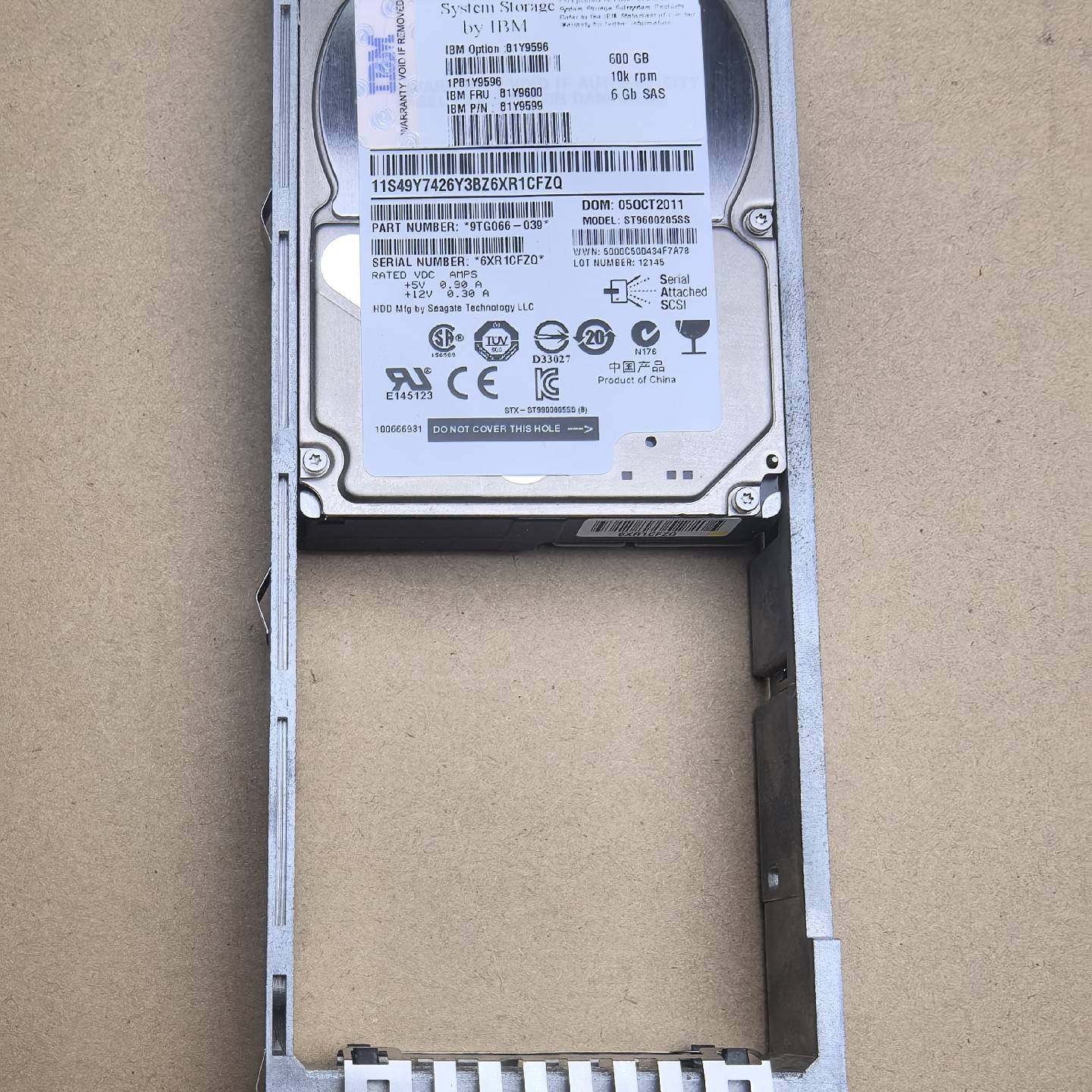 议价-IBM 81Y9600 600G 10K SAS 6G 2.