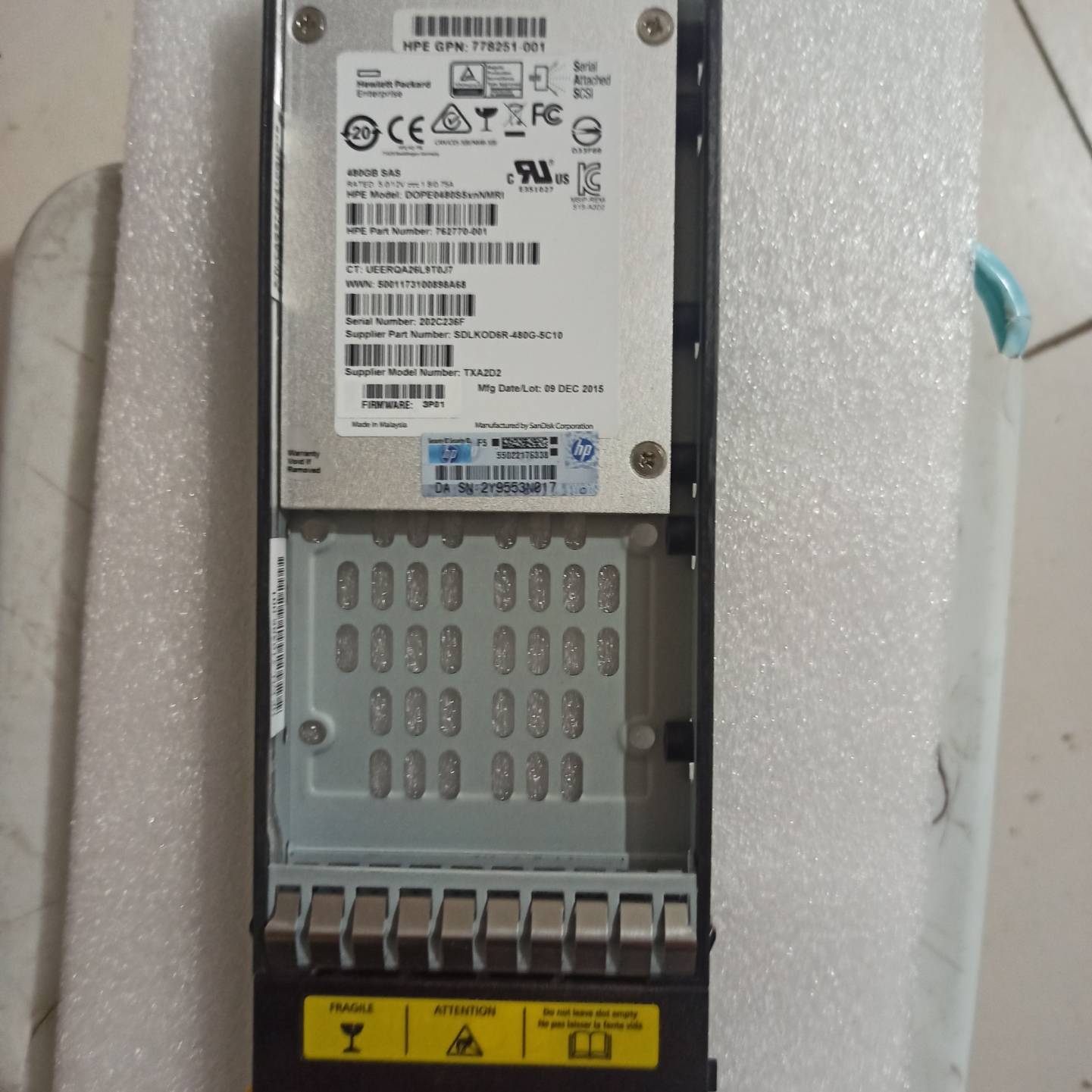 议价-HP 3PAR硬盘 SSD 480GB SAS硬盘 E7Y5