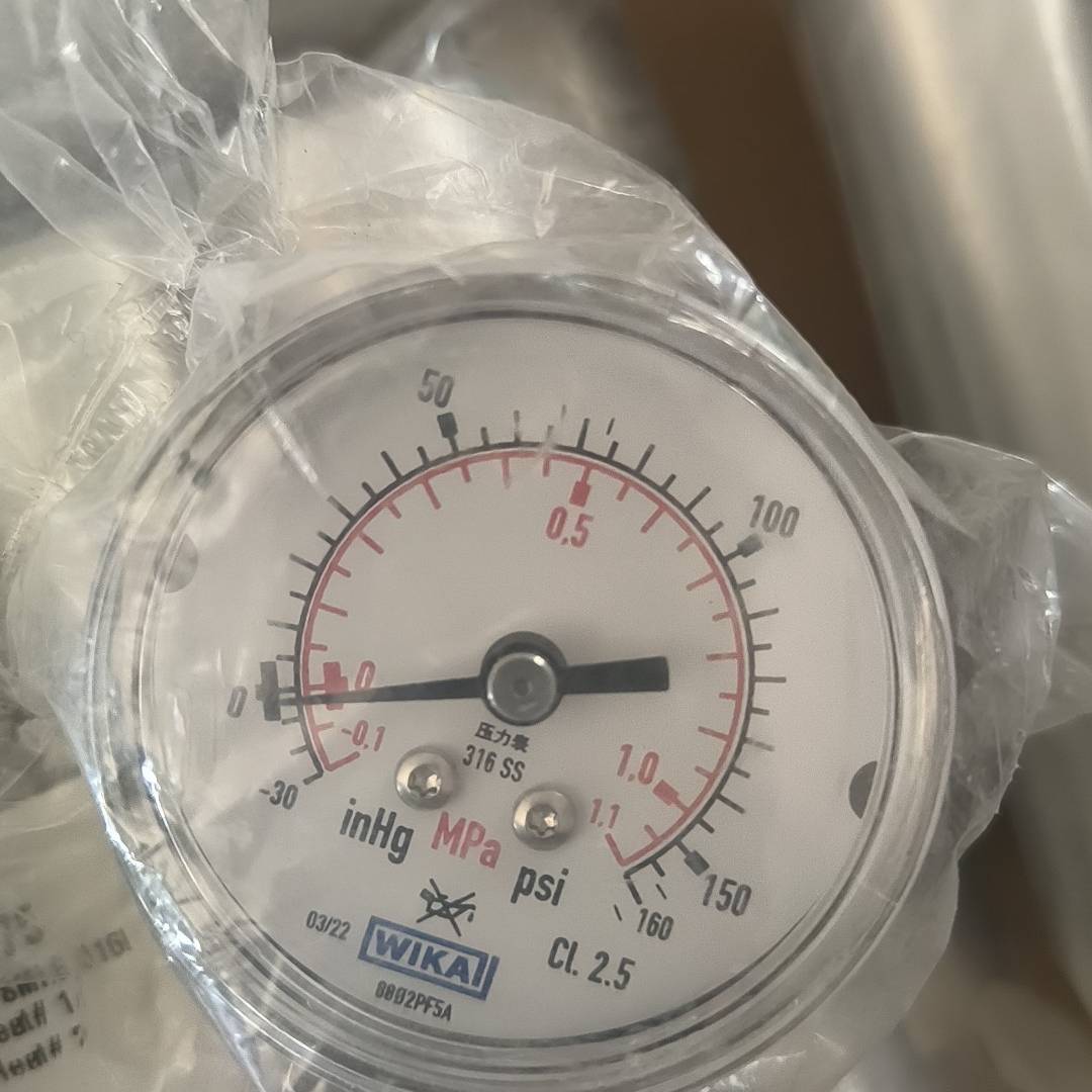 议价-WIKA威卡压力表带负压316ss -30-160psi，全