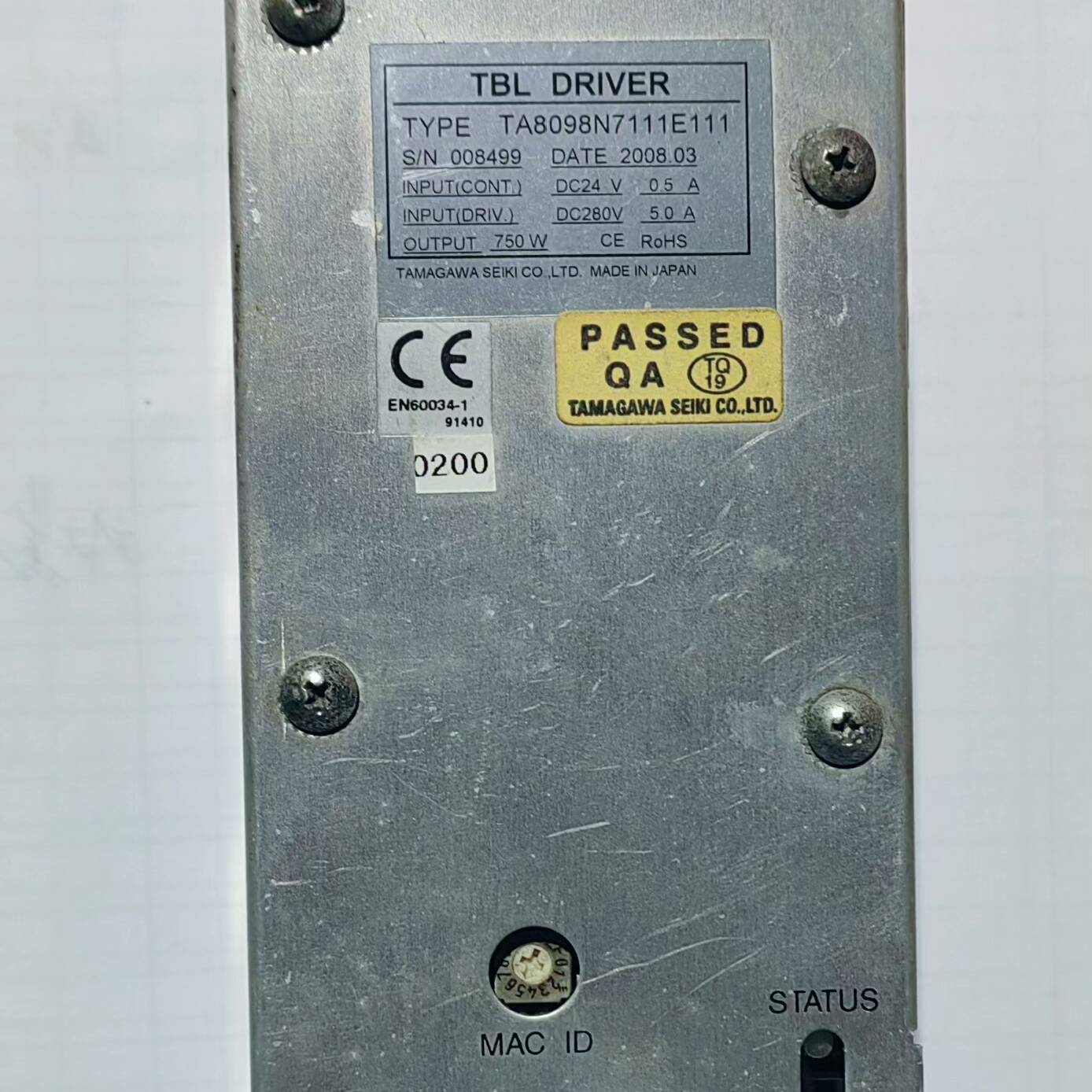 议价-多摩川TBL（750W）驱动器TA8098N7111E111