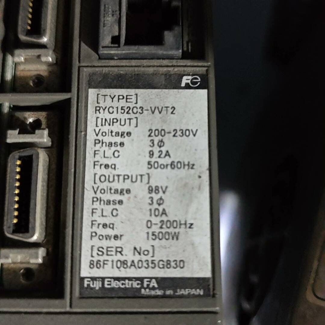 议价-富士伺服1.5kw套装，ryc153c3-vvt2，gyg1