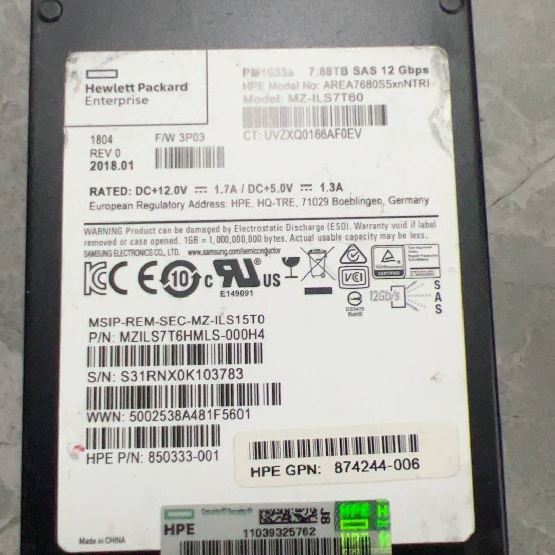 议价-HP PM1633a 7.68TB