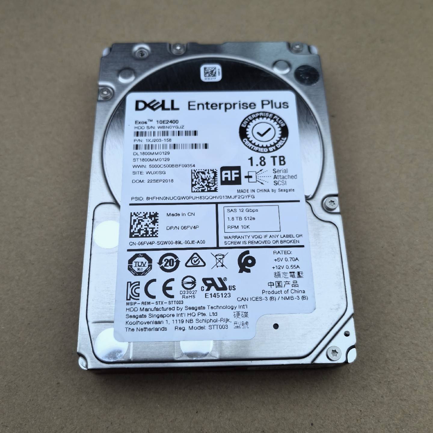 议价-DELL 康贝 06FV4P 6FV4P 1.8T SAS