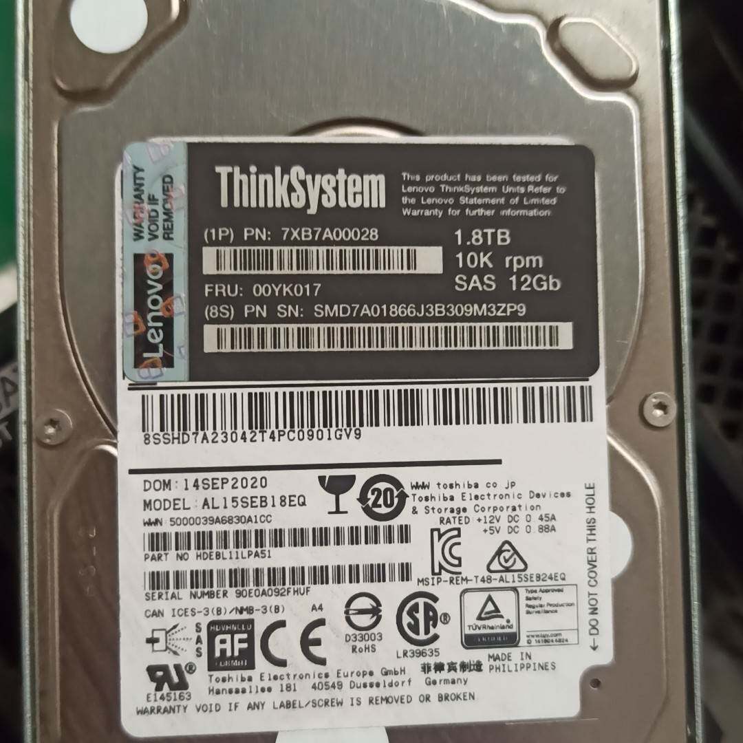 议价-联想 00YK017 1.8T 10K SAS 12G 2.