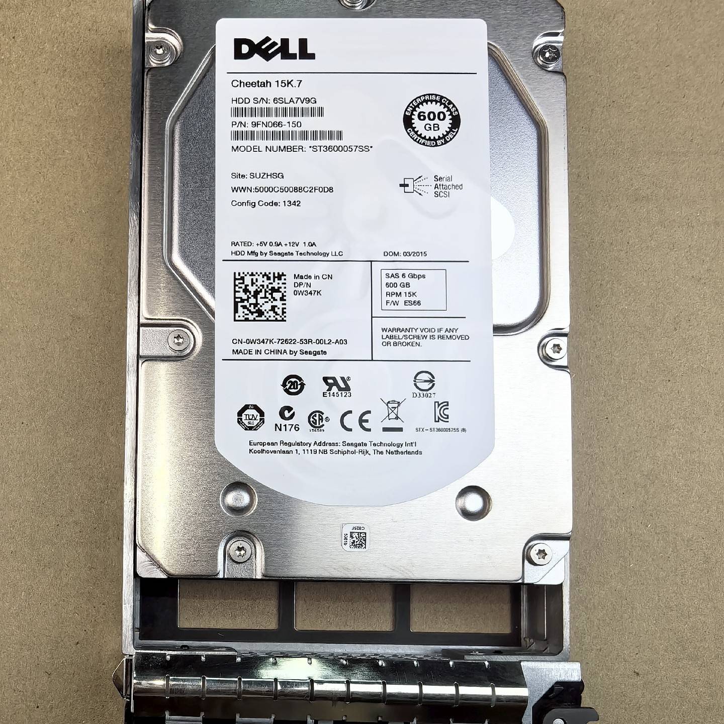 议价-Dell 0W347K 600G 15K 6G SAS 3.