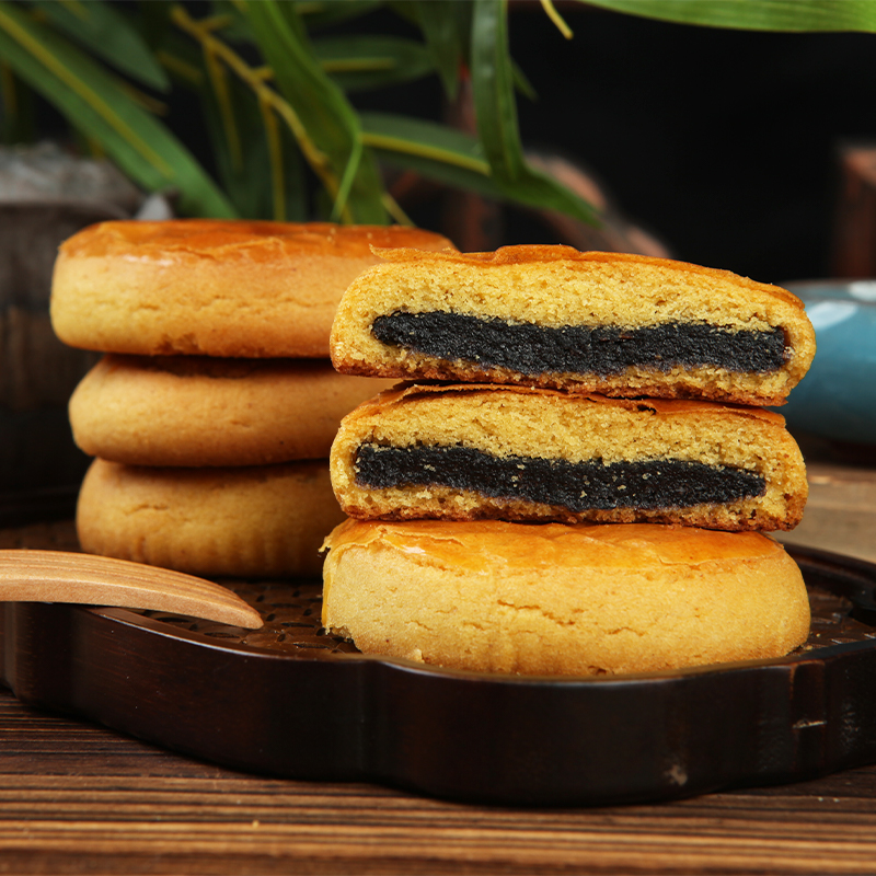 高瑰桑葚枸杞饼粗粮代餐饱腹糕点心中医学院出品五黑饼零食品面包