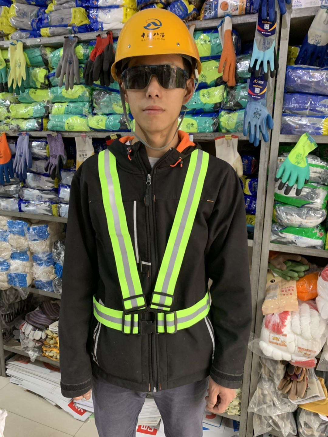反光背带反光衣夜骑行跑步反光背带弹性织带松紧反光背带沈遁