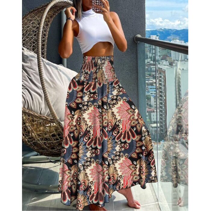欧美外贸时尚舒适新品潮流女装大量夏装新款半身度假裙