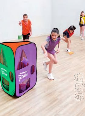 三边投掷组 台湾格乐普 幼儿园儿童趣味团队协作沙包投掷网袋玩具