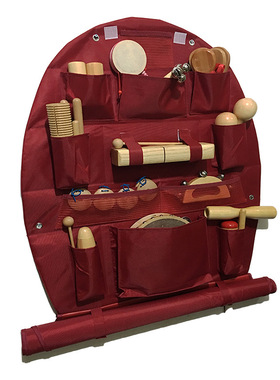 豪华18件套红色挂壁包 奥尔夫打击乐器幼儿早教儿童早教音乐教材