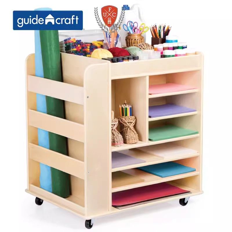 guidecraft胶带底座笔刷架剪刀架展示栏艺术手推车双面4面画架