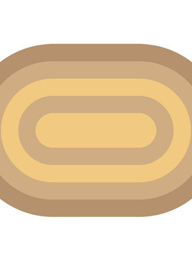 1/4椭圆方形教学毯树叶灰蓝绿色图案幼儿园儿童爬行垫区域角落地