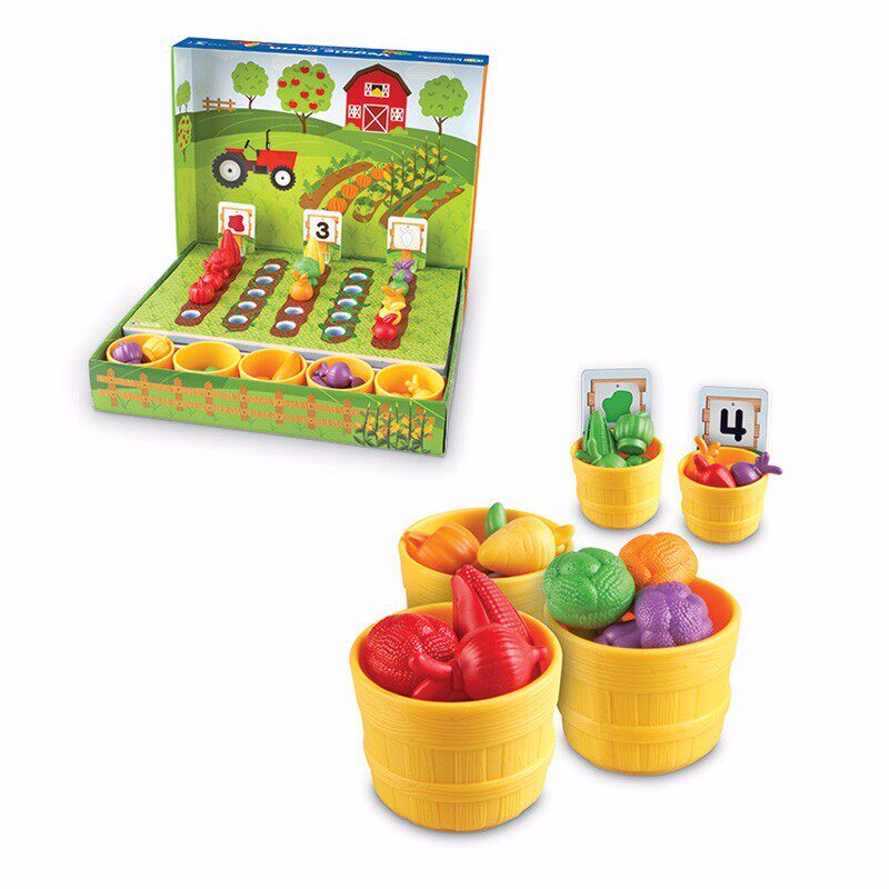 烤肉BBQ序列串蔬菜农场学排序儿童角色扮演数学颜色分类玩具