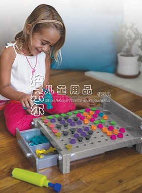 二合一钻头工作台 幼儿早教园儿童STEM工程技能排列组合敲打玩具