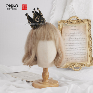 原创洛丽塔复古暗黑哥特Lolita王子皇冠王冠头饰礼仪派买头冠