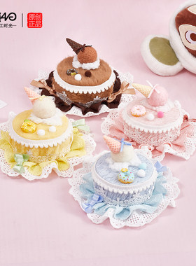 原创手作Lolita元素甜品蛋糕发饰巧克力发夹洛丽塔甜点礼帽头饰